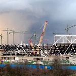 Picture of Olympic Stadium under construction for Expert Witness story